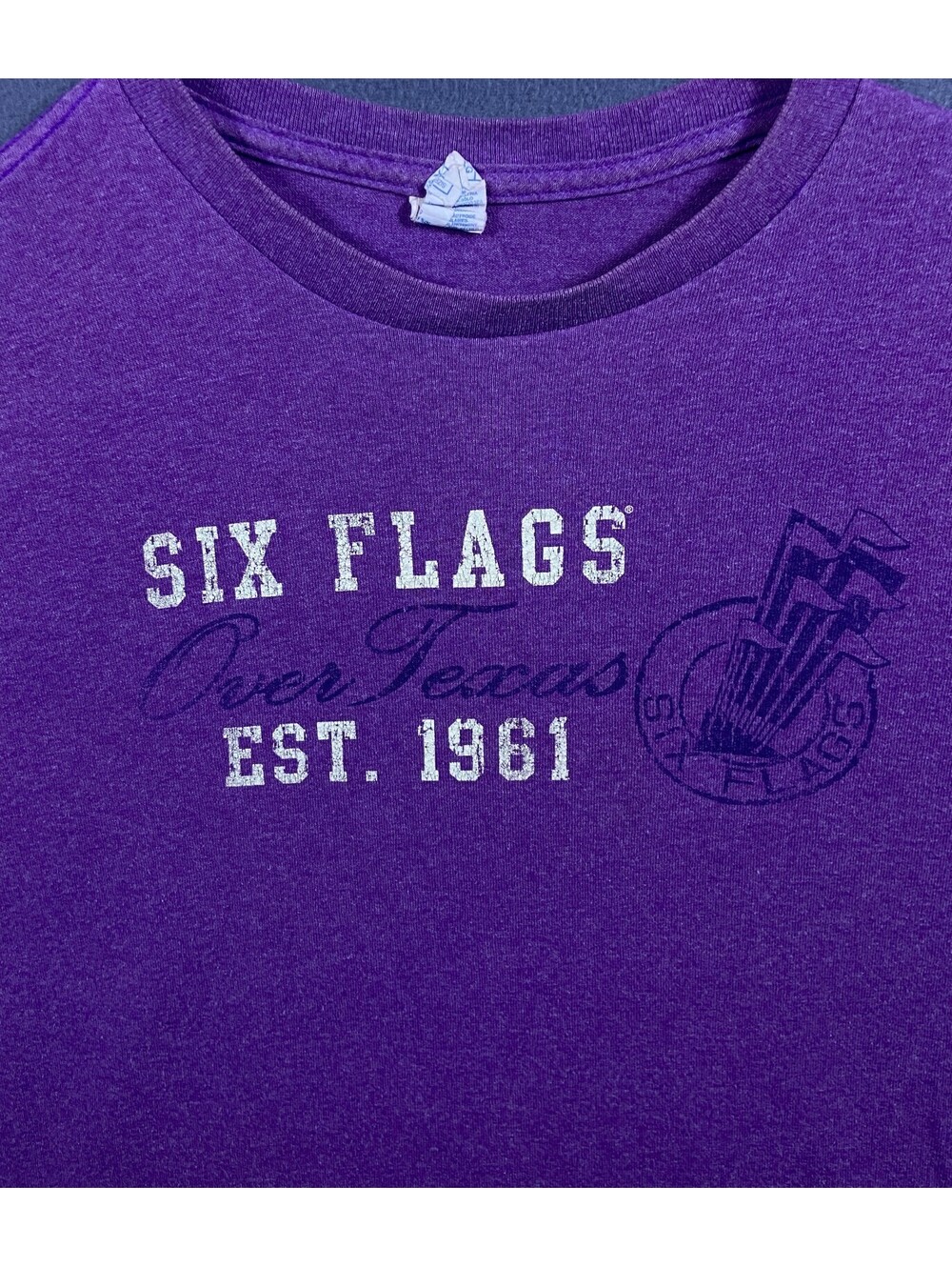 (XL) VINTAGE SIX FLAGS OVER TEXAS EST 1961 ADULT Shirt Graphic Tee VTG Delta Pro